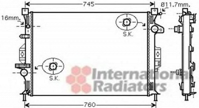 VAN WEZEL 18002425 -  Радиатор, охлаждение двигателя